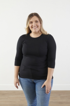 Ultimate 3/4 Sleeve Tee Black